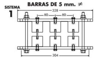 SISTEMA 1 PARA  3 BARRAS 5MM